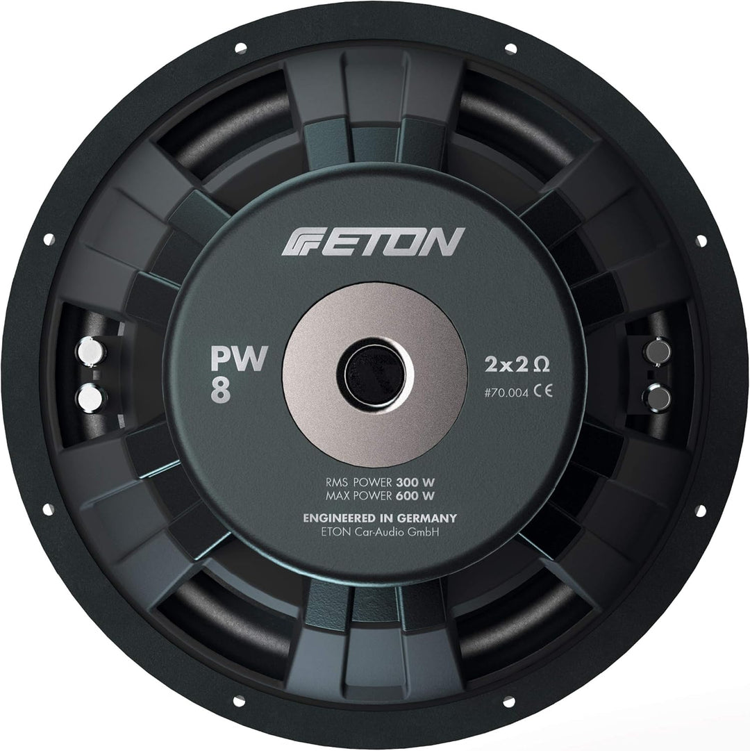 ETON PW 8: Kräftiger 20 cm / 8 Zoll Langhub Woofer, Bass fürs Auto, Bass Lautsprecher mit Ferritmagn