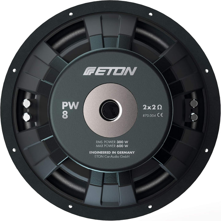 ETON PW 8: Kräftiger 20 cm / 8 Zoll Langhub Woofer, Bass fürs Auto, Bass Lautsprecher mit Ferritmagn