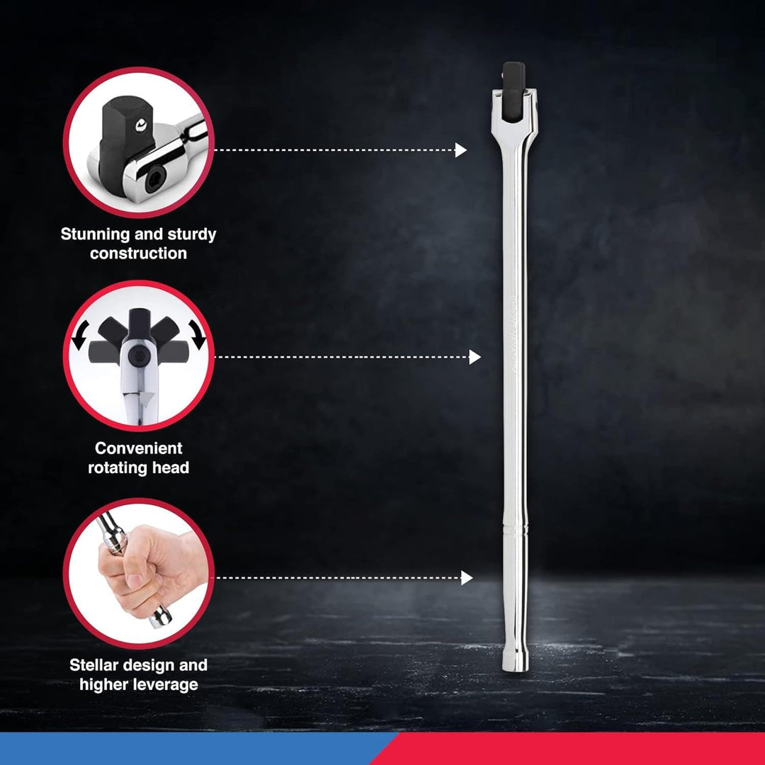 Neiko 00211A 1/2-Zoll-Antriebs-Verlängerungsstange, 45,7 cm lang, hergestellt aus CrV-Stahl, 1/2-Zol