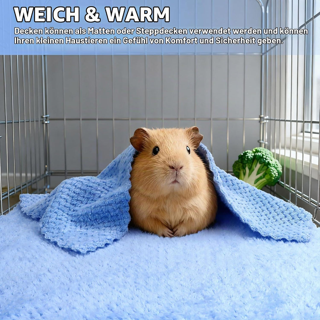 6 Stück Fleece-Decke für Meerschweinchen, 23.5 x 15.5 Zoll Meerschweinchen-Einstreu Wiederverwendbar