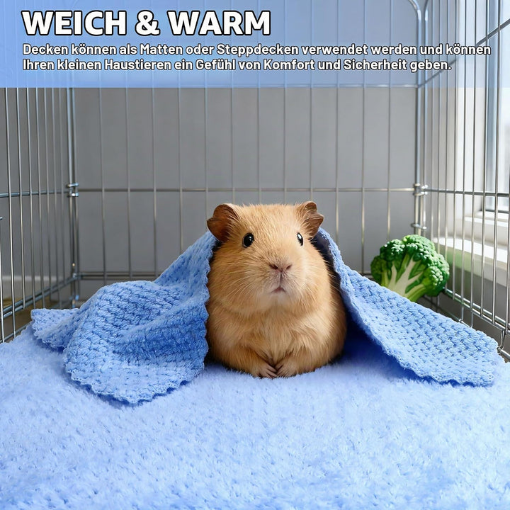 6 Stück Fleece-Decke für Meerschweinchen, 23.5 x 15.5 Zoll Meerschweinchen-Einstreu Wiederverwendbar