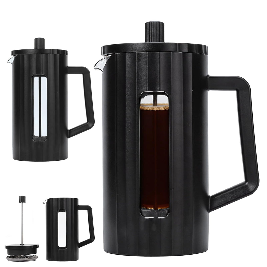 RANJIMA French Press Kaffeebereiter 1 Liter/8 Tassen, Kaffeepresse für Kaffee Tee und Cold Brew, Caf