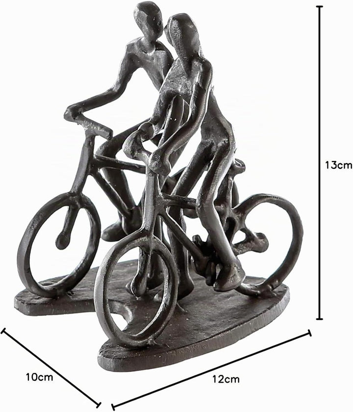 Casablanca - Design-Skulptur Figur - Rad Tour - aus Eisen - brüniert H 13 cm