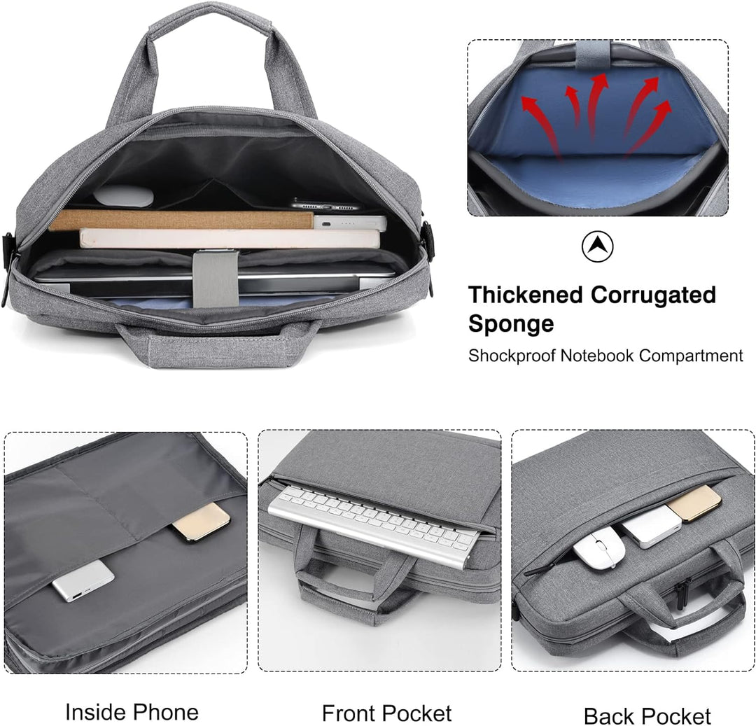 FANDARE Laptoptasche 15,6 Zoll Notebooktasche Herren Damen Aktentasche Umhängetasche Schultertasche