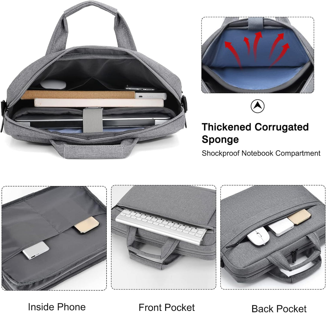 FANDARE Laptoptasche 15,6 Zoll Notebooktasche Herren Damen Aktentasche Umhängetasche Schultertasche