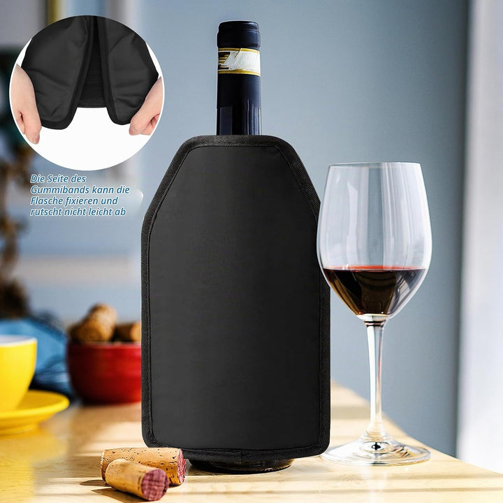Weinkühler Manschette 2 Stück - Weinmanschette,Weinflaschenkühler,Flaschenkühler für Unterwegs,Geträ