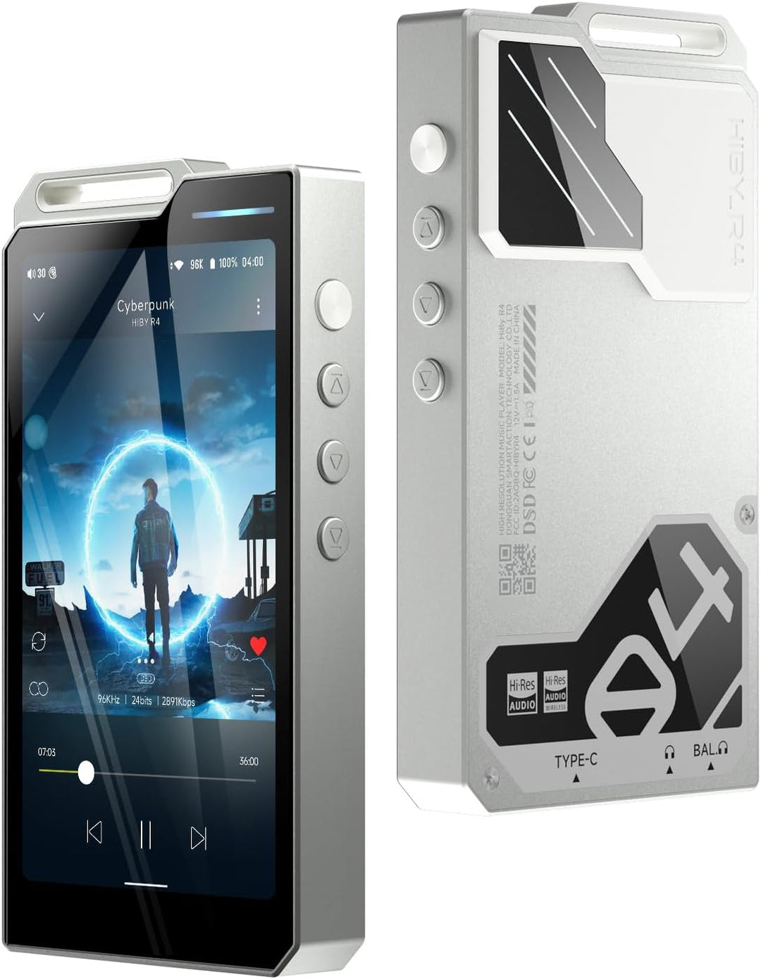 HiBy R4 Android-MP3-Player mit Bluetooth und WLAN, integriertes 4DAC-Android12, unterstützt Wiederga