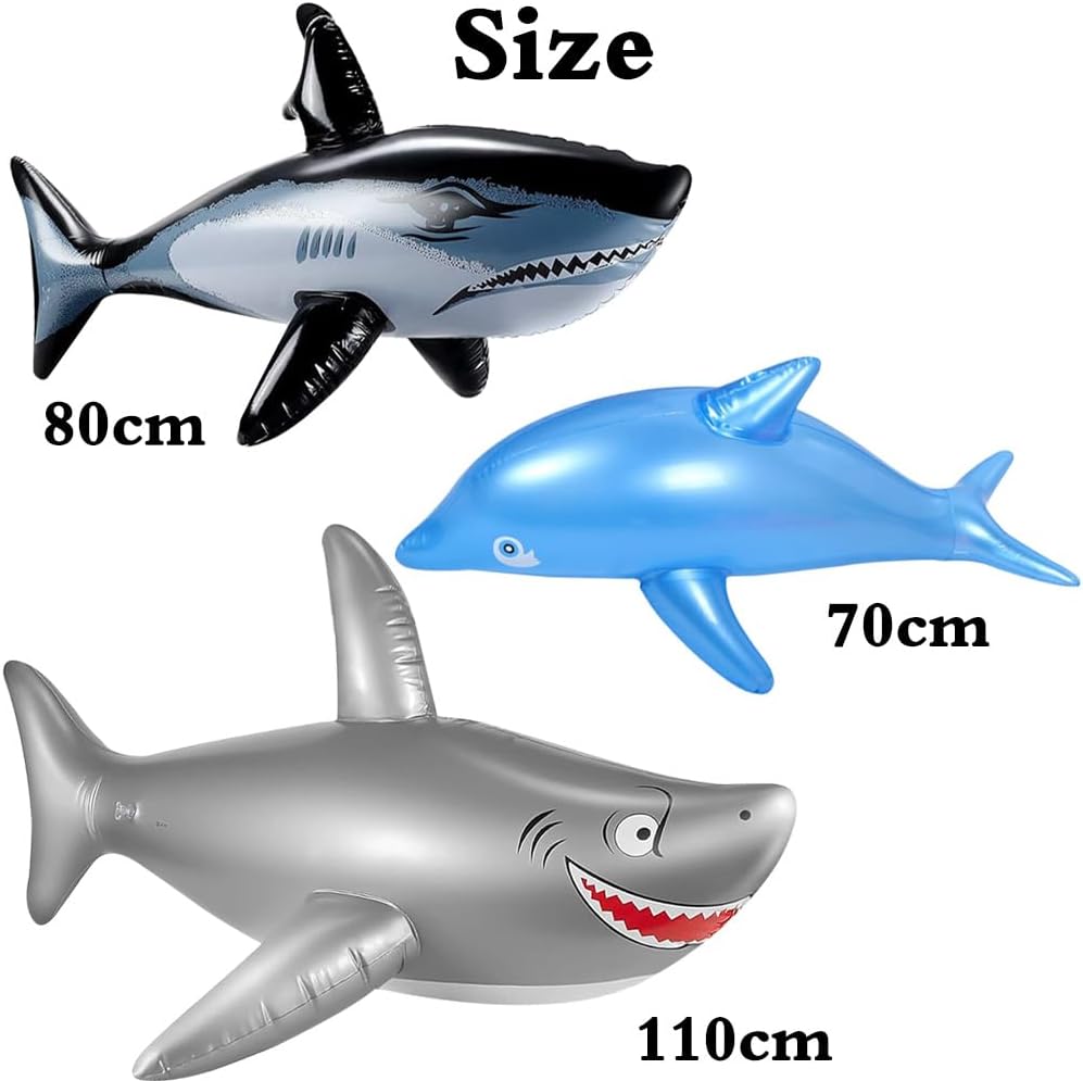 Hai Aufblasbares Spielzeug Shark Aufblasbares Spielzeug Schwimmbad für Sommer Schwimmbad Hawaii Deko