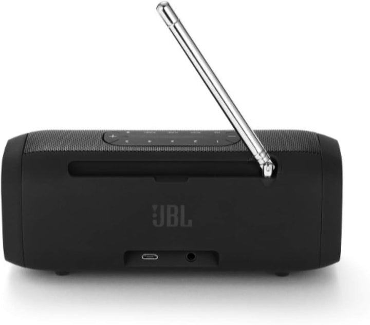 JBL Tuner Radiorekorder - Schwarz – Tragbarer Bluetooth Lautsprecher mit DAB+ und UKW Radio – MP3 fä