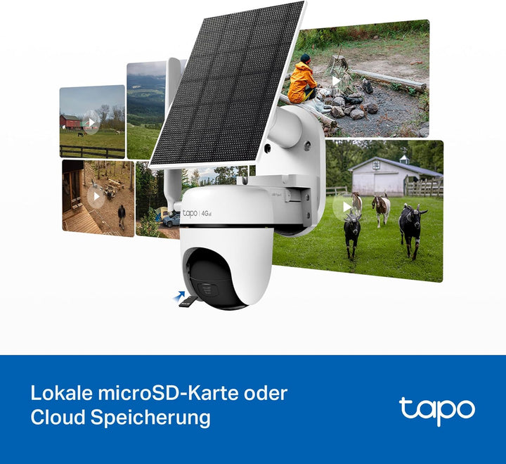 Tapo C615G KIT 4G LTE Überwachungskamera mit SIM-Kartenslot, 360° 2K-3MP Farbnachtsicht, kostenlose