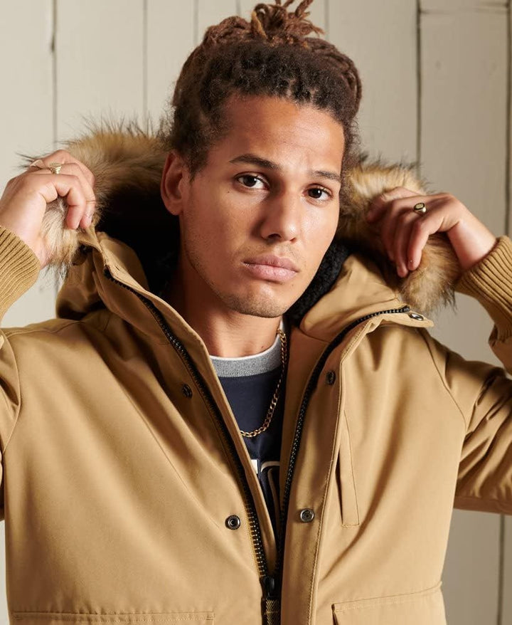 Superdry Herren Everest Bomberjacke S Kamel, S Kamel
