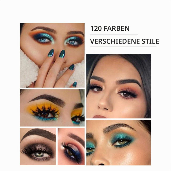FantasyDay 120 Farben Hochpigmentierte Warme Natürliche Matt Schminke Lidschatten Palette Makeup Kit