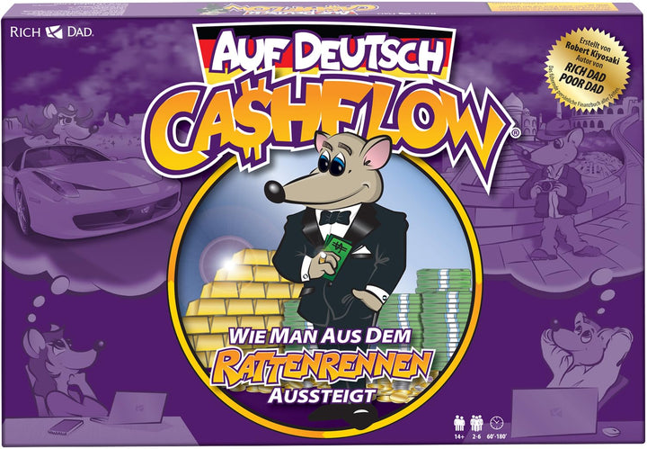 Rich Dad CASHFLOW Bildungsspiel von Robert Kiyosaki für Familiäre Finanzkompetenz, Geschäftsaufbau,