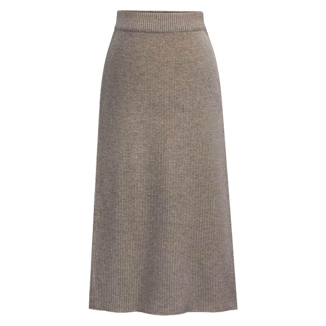 Generisch 2025 mittellanger Wollrock Dicker Rock Real 12 (Khaki S)