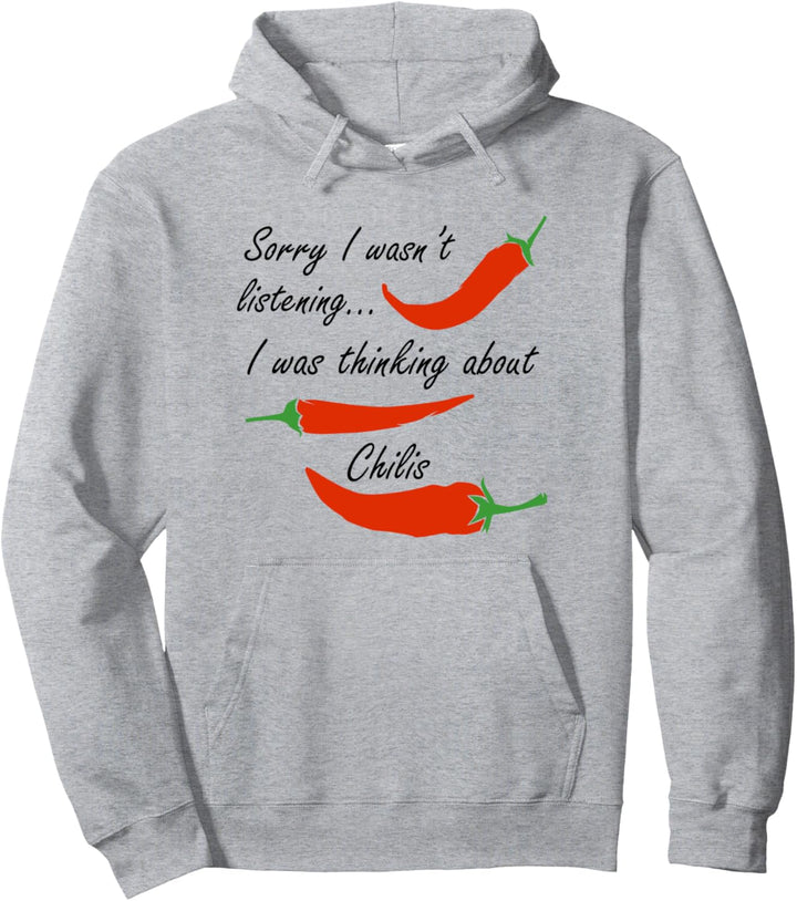 Nachdenken über Chilis Scharfe Paprika Mexikanisches Essen Pullover Hoodie