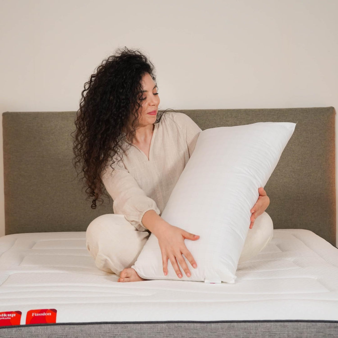 Pikolin Home - Ergonomisches viskoelastisches Kissen mit doppeltem, anpassbarem Bezug mit Memory-Foa