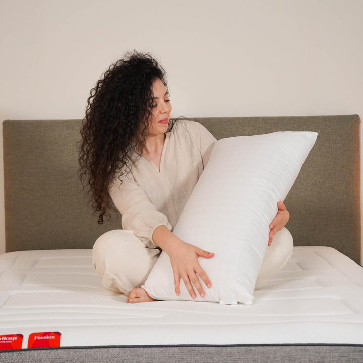 Pikolin Home - Ergonomisches viskoelastisches Kissen mit doppeltem, anpassbarem Bezug mit Memory-Foa