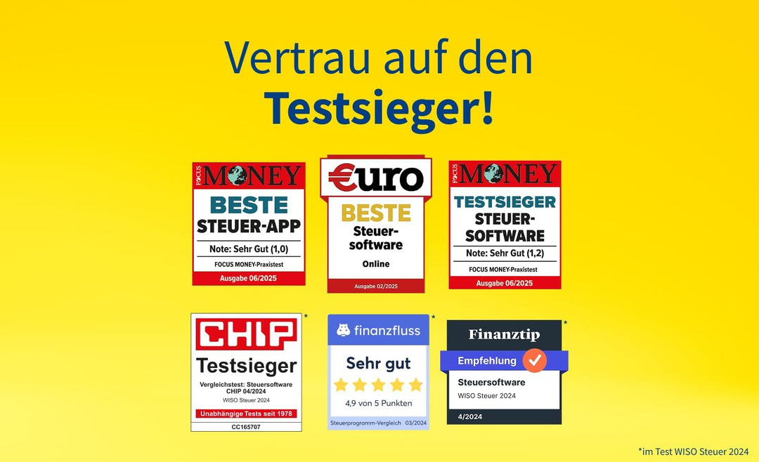 WISO Steuer 2025 (für Steuerjahr 2024) | Für Windows, Mac, Smartphones und Tablets | Standardverpack