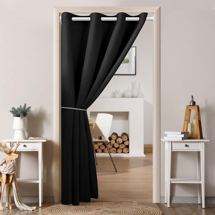 Lapalife Türvorhang Blickdicht Thermo Gardinen Vorhang mit Ösen für Fenster und Tür H203xB86cm Therm
