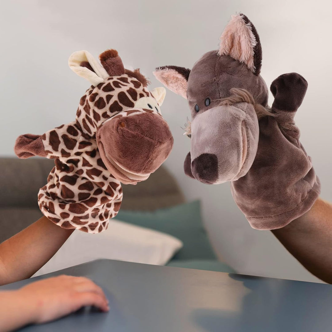 Sharplace 2 Stück Handpuppen Tierhandpuppen für Kinder Plüschtiere Erzählen Geschichte, Unterrichten