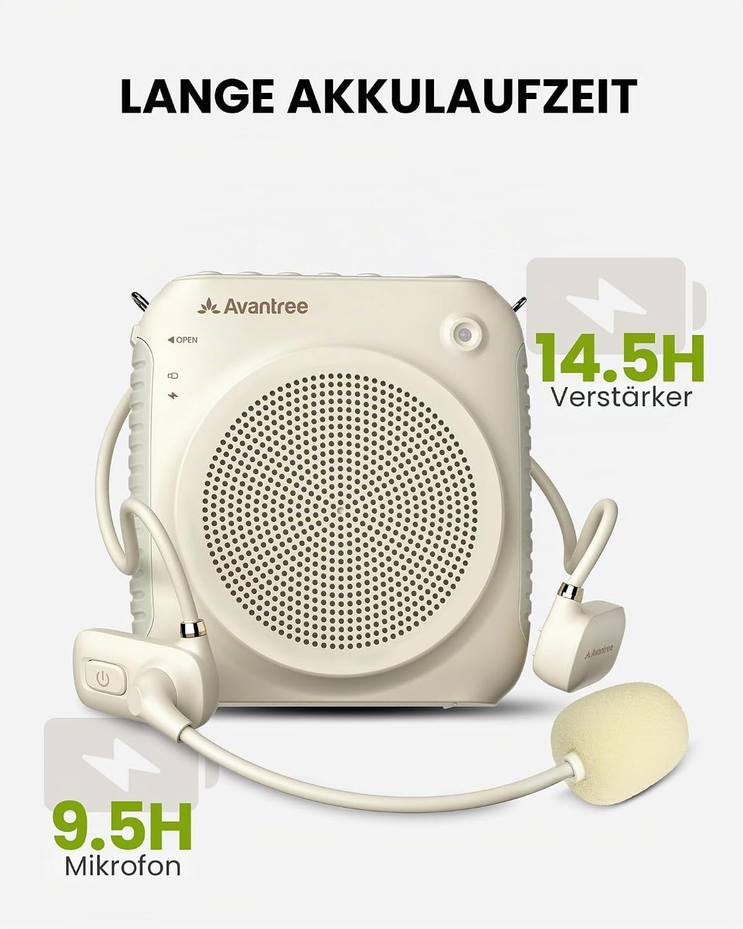 Avantree VoxAmp Lite – Kabelloser Sprachverstärker für Lehrer und Klassenzimmer, Sprechen während de