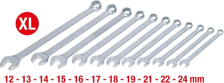 KS Tools 517.1505 CLASSIC Ringmaulschlüssel-Satz, XL 11-tlg. 12-24mm