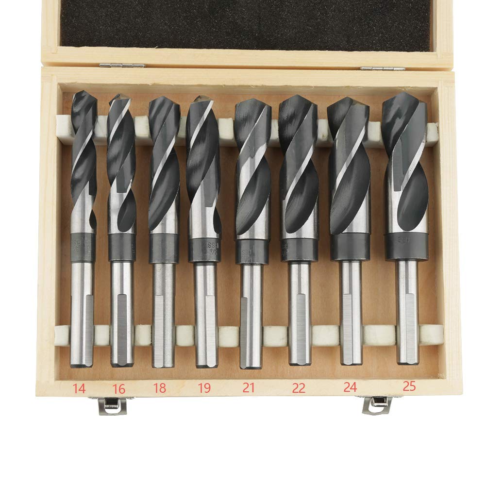 HSS-Bohrer-Set, 8-teilig, Metallspiralbohrer, gross, wärmebehandelt, industriell für Werkstatt, Heim