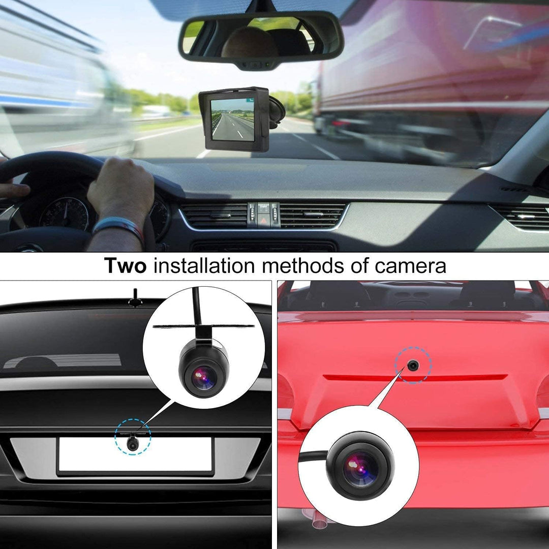 OBEST Auto Rückfahrkamera mit 4,3 Zoll Monitor Set, IP67 wasserdichte Parkkamera Einparkhilfe System