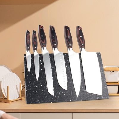 MOSFiATA Magnetischer Messerblock Ohne Messer 13,7 Zoll, Messerhalter Schwarz, Schwerpunktmagnet für