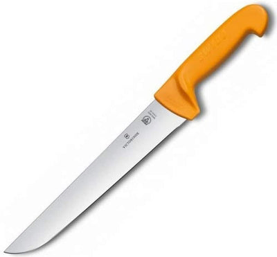 Victorinox Küchenmesser Swibo Blockmesser Normaler Schliff, 26 cm Klingenlänge, Nylon, Schwarz,