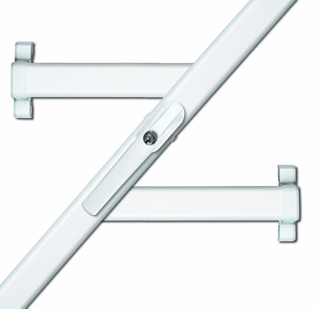 ABUS Fenster-Zusatzsicherung FOS550 AL0125 - Stangenschloss mit Druckzylinder, gleichschliessend - A