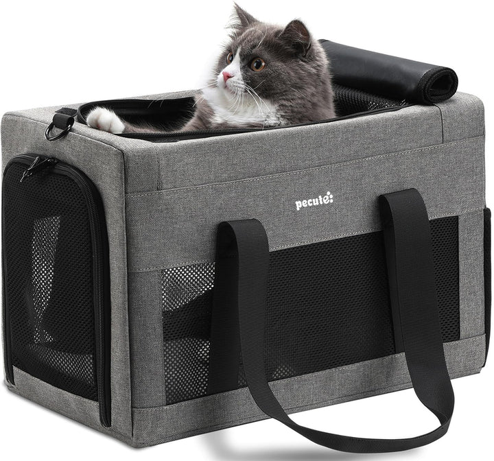 pecute Katzentasche Transporttasche Flugtasche Stabiler Halt Haustier Tragetasche, Transportbox Katz