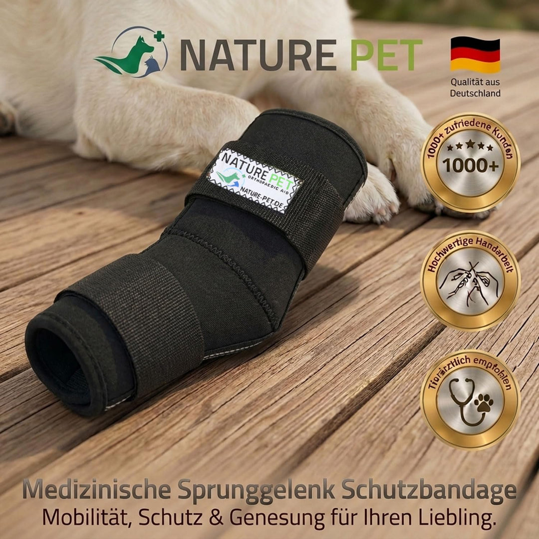 Nature Pet Tarsal- / Sprunggelenk Schutz Bandage 135° Winkel für Hunde (XS 2) 2 XS, 2 XS