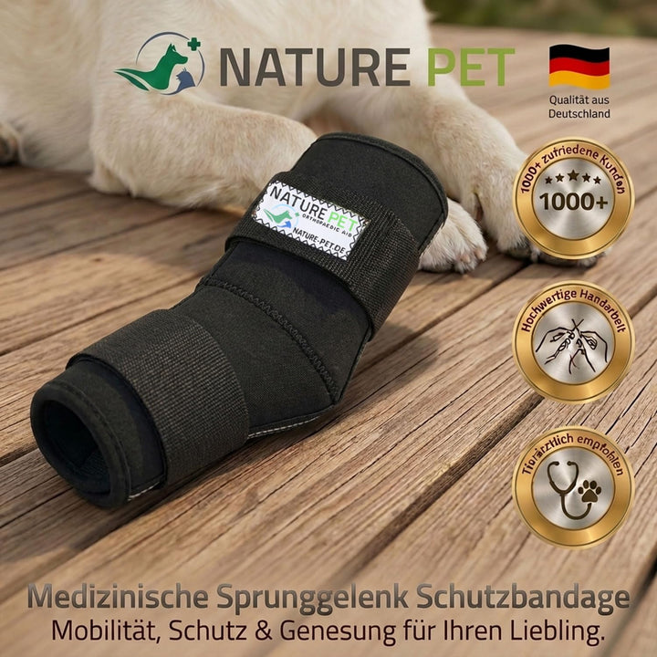 Nature Pet Tarsal- / Sprunggelenk Schutz Bandage 135° Winkel für Hunde (XS 2) 2 XS, 2 XS