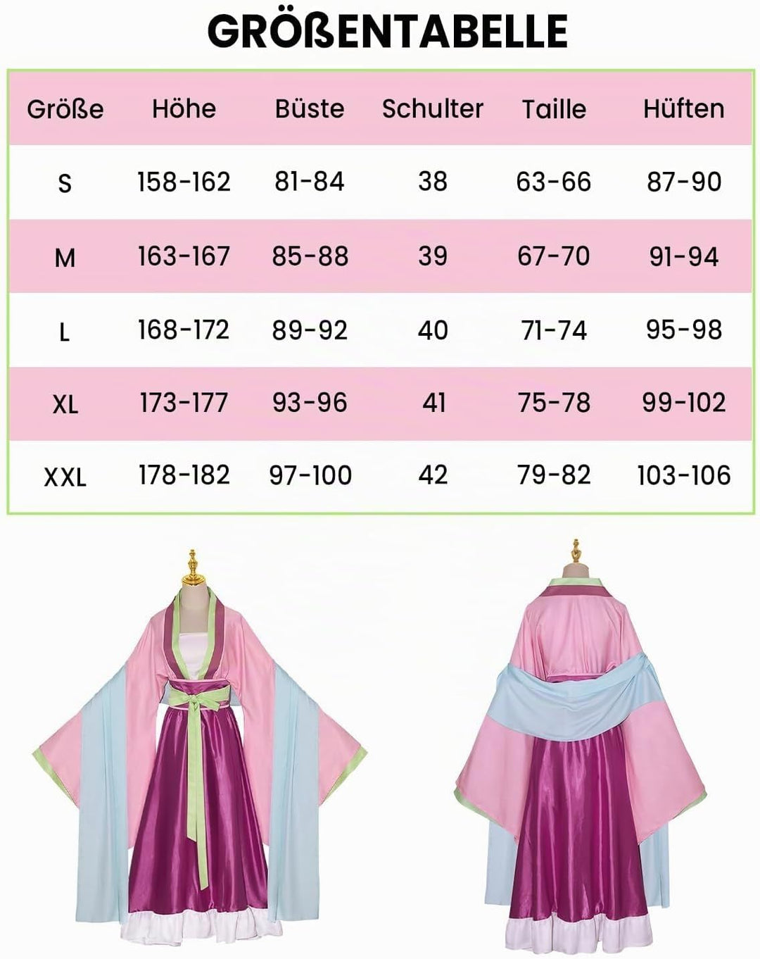 CR ROLECOS Anime The Apothecary Diaries Jinshi Cosplay Kostüm Maomao Charakter Uniform Robe Anzieh O