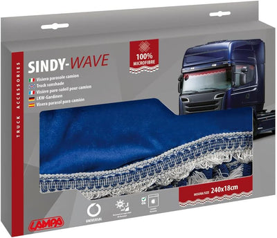 Sindy LKW Sonnenschutz für Frontscheibe Mikrofaser in blau Blu, Blu