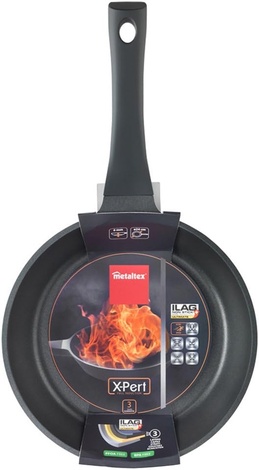 METALTEX X-Pert SARTEN ALUMINIO FUNDIDO XPERT 24 CMS, Detailed in The Description, Schwarz, 24 cm 39