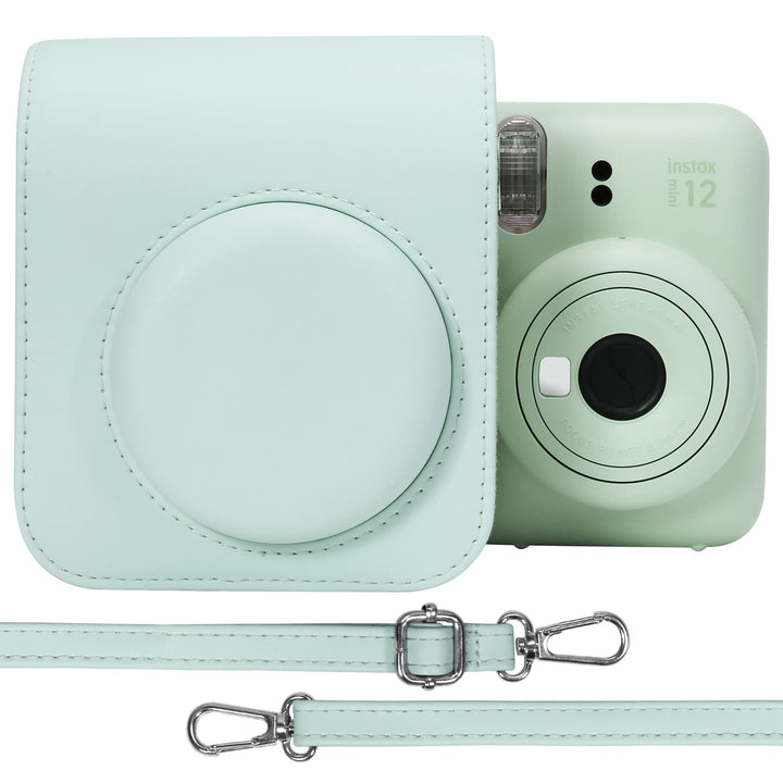 Aenllosi PU Leder Tasche Schutzhülle für Fujifilm Instax Mini 12/Mini 11 Sofortbildkamera Reisetasch