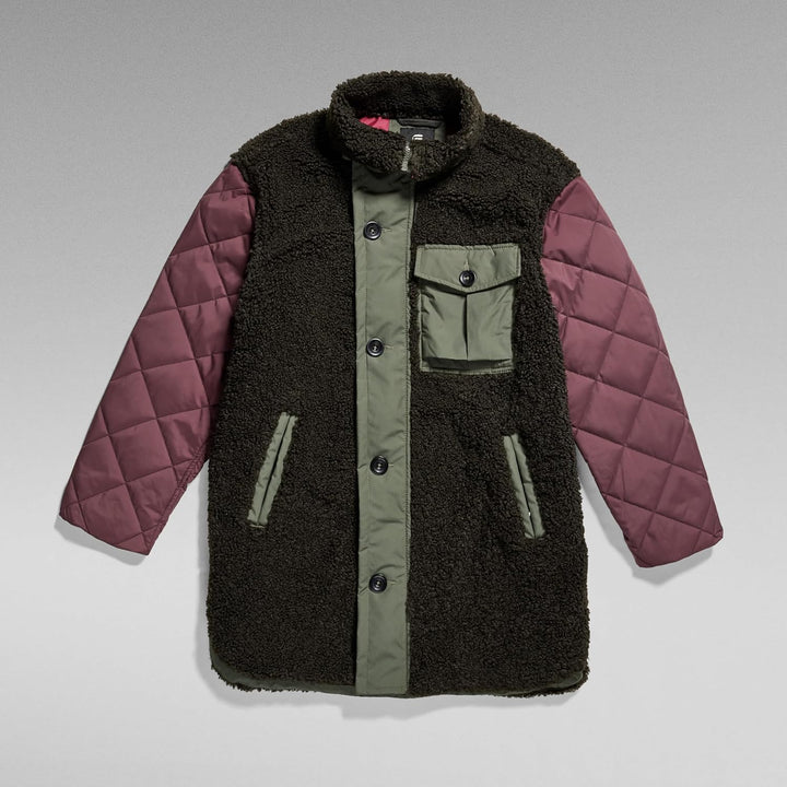G-STAR RAW Damen Teddy Mix Jacke Jackets XS Grau (asfalt D22042-C454-995), XS Grau (asfalt D22042-C4