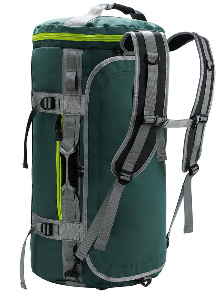 MIER Grosse Sporttasche wasserdicht Sportrucksack mit Schuhfach umwandelbar in Rucksack, 45L/60L/90L
