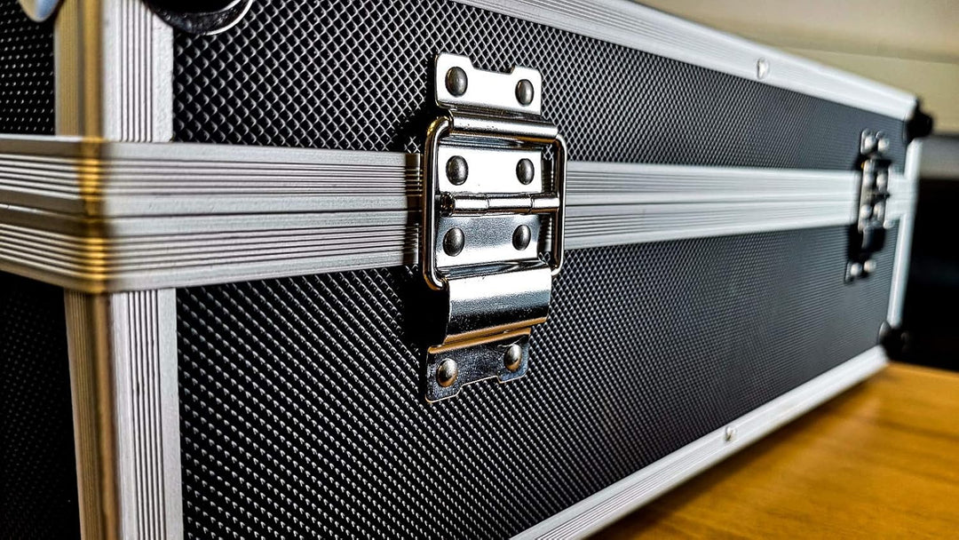 GORANDO® Transport-Koffer in schwarz mit Aluminiumrahmen für Werkzeuge, Kamera, Messgeräte | Schaums