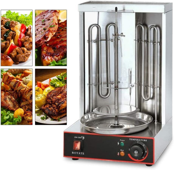 Elektrisch Vertikaler Broiler Döner Shawarma Kebab Maschine mit Spiessgabeln Automatisches Spinnen R