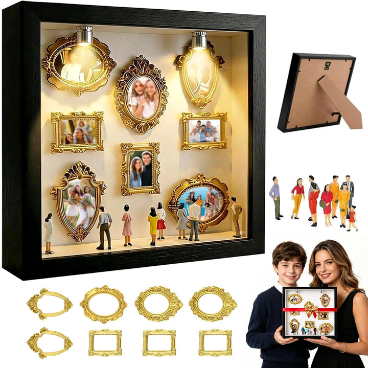 DIY Mini Museum Bilderrahmen, Mini Menschen Bilderrahmen Vintage zum Befüllen, Museum Silhouette Box