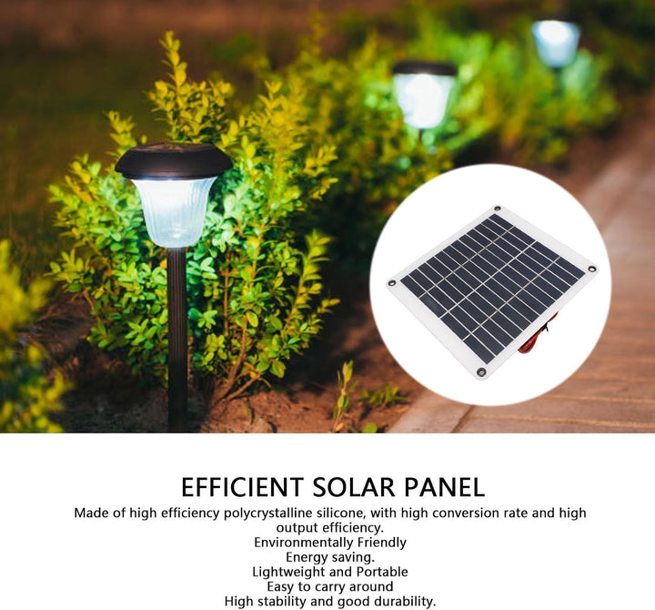 Tragbares Solarladegerät, 10W Ladegerät aus Polykristallines Silikon für 9V bis 12V Batterien für So