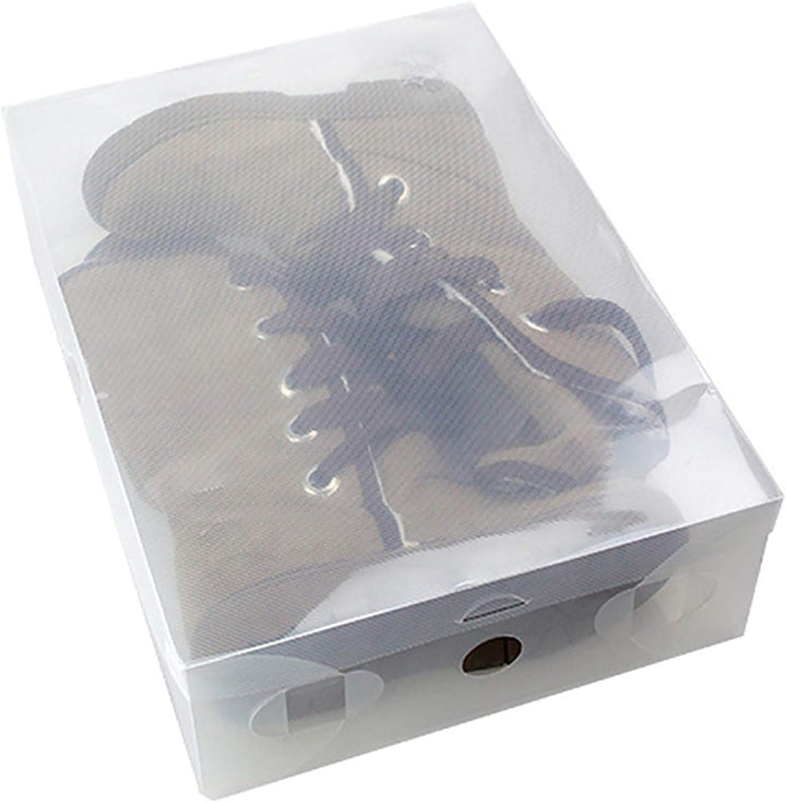 Schuhbox, 20 Schuhboxen Stapelbar Transparent, Faltbares Schuh Boxen 28x18x10cm, Schuhaufbewahrung m