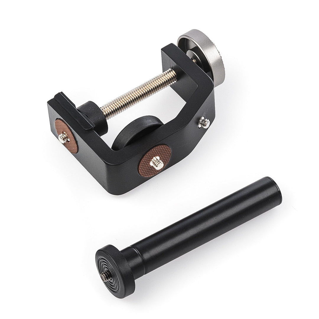 Walimex pro KX-20 Stativ Klemme – Klemmstativ, Blitzklemme, Aluminium, mit ausziehbarer Mittelsäule