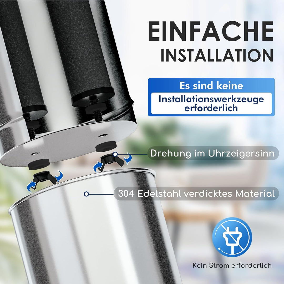 Purewell BB8-Schwarz Ersatz Reinigung Elements,2 Ersatzfilter für Wasseraufbereiter, kompatibel mit
