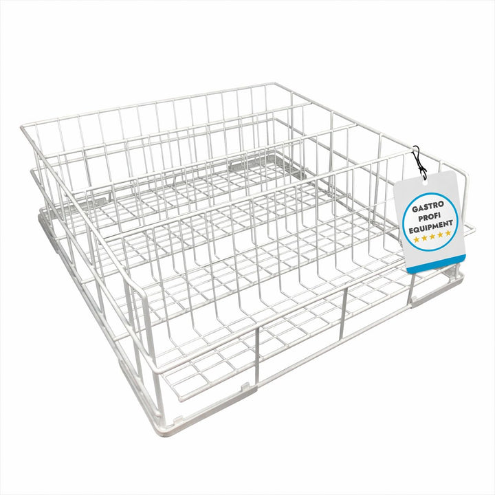 Gläserspülkorb Drahtgitterkorb 400x400 mm - 4 Reihen | Made in EU | Gläserkorb für Gastronomie | Pro