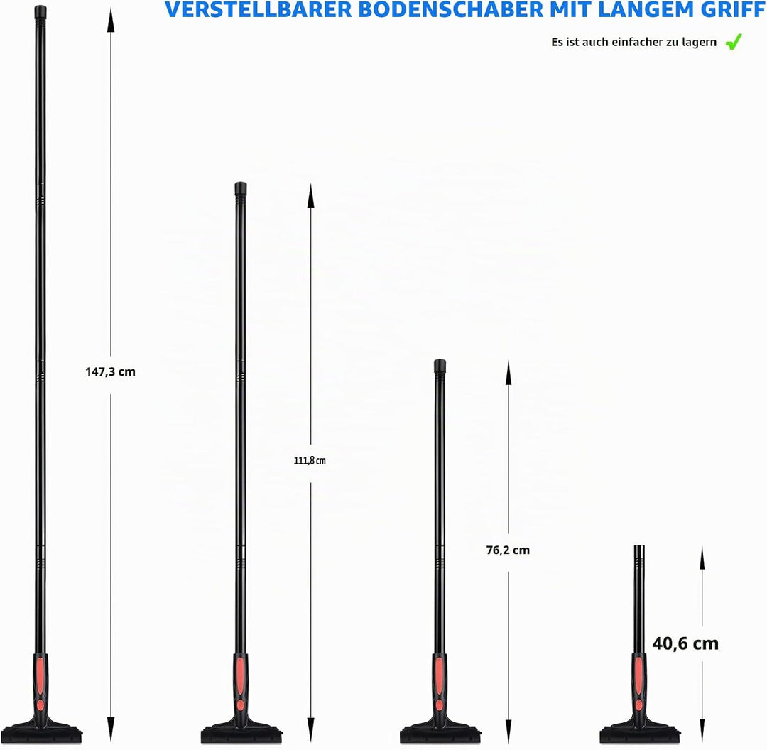 EHDIS Tapetenentferner mit Teleskopstiel (16-58INCH), Fensterschaber mit 10 Ersatzklingen, zum Entfe