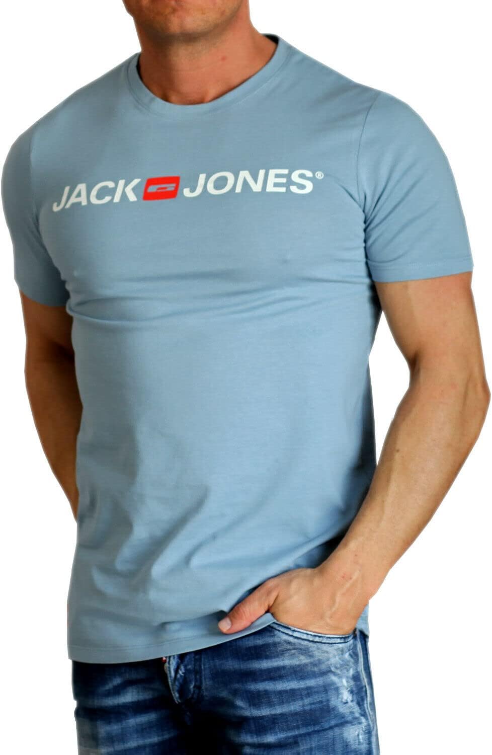 JACK & JONES Herren 5er-Set T-Shirts in verschiedenen Styles, Prints und Farben aus Baumwolle 3XL Sl